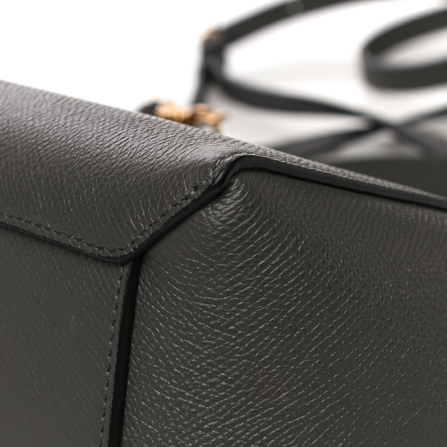 Grained Calfskin Nano Belt Bag Grey