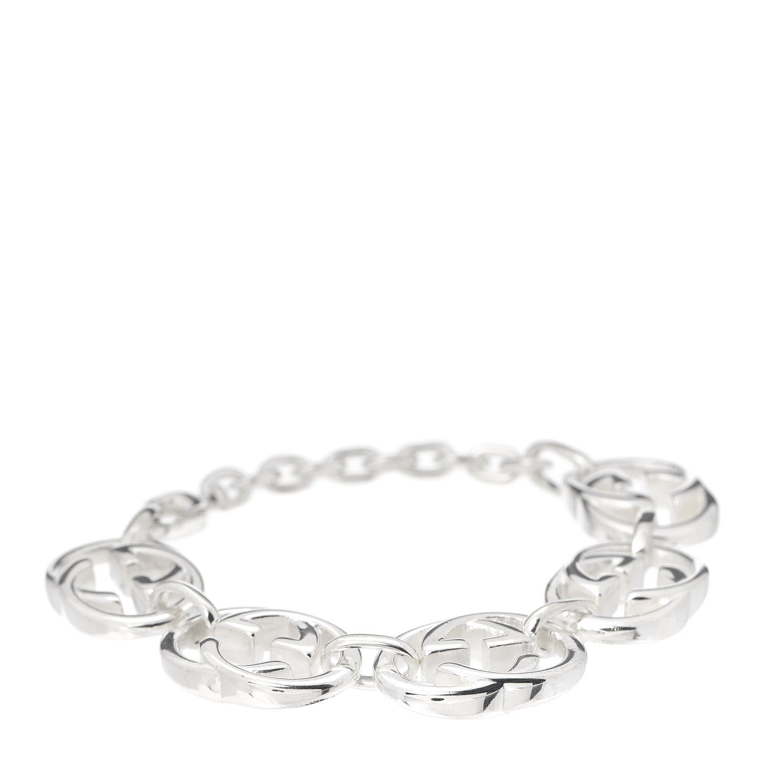Gucci Sterling Silver Britt G Link Bracelet 1 of 7