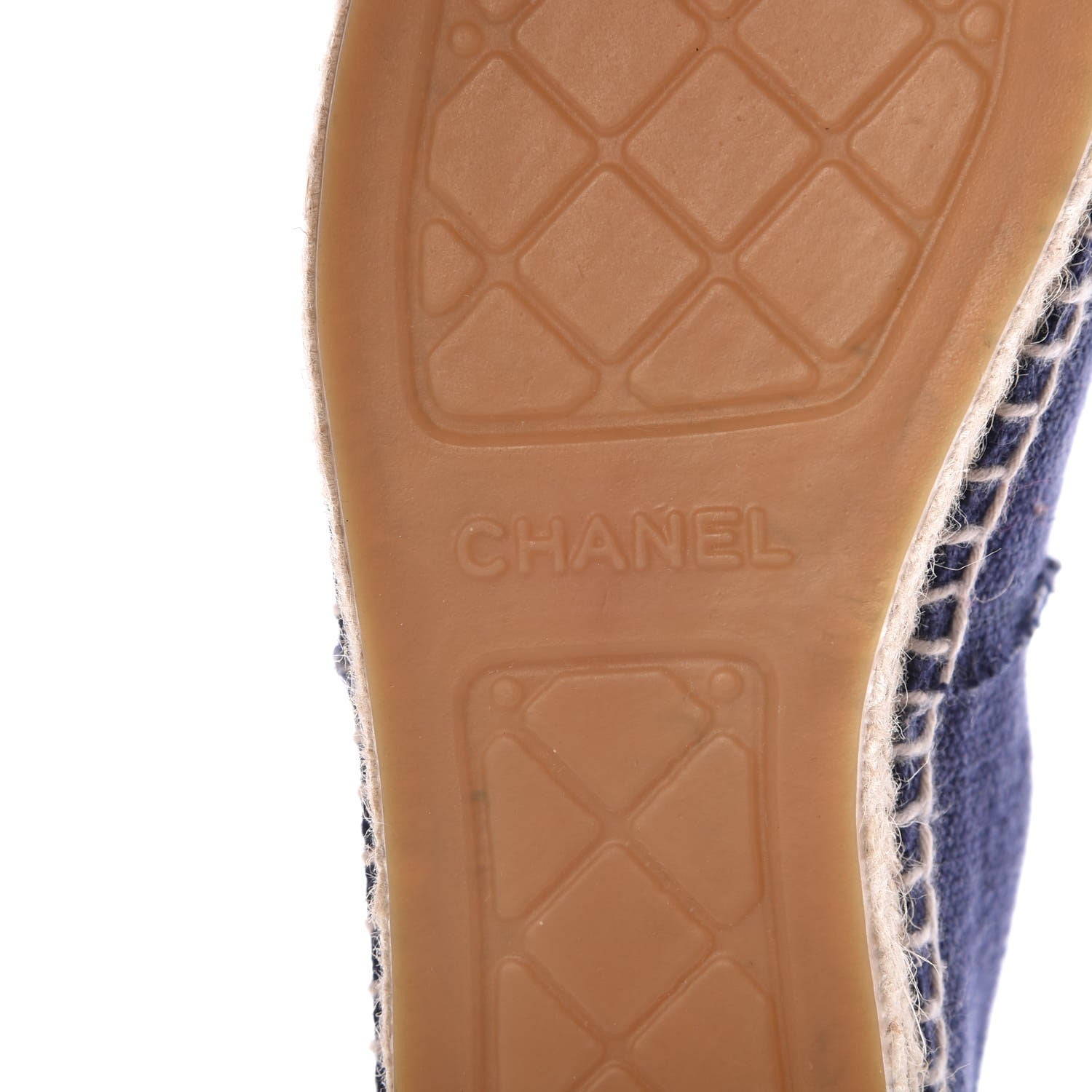 Chanel Linen CC Espadrilles 38 Blue Black 7 of 13