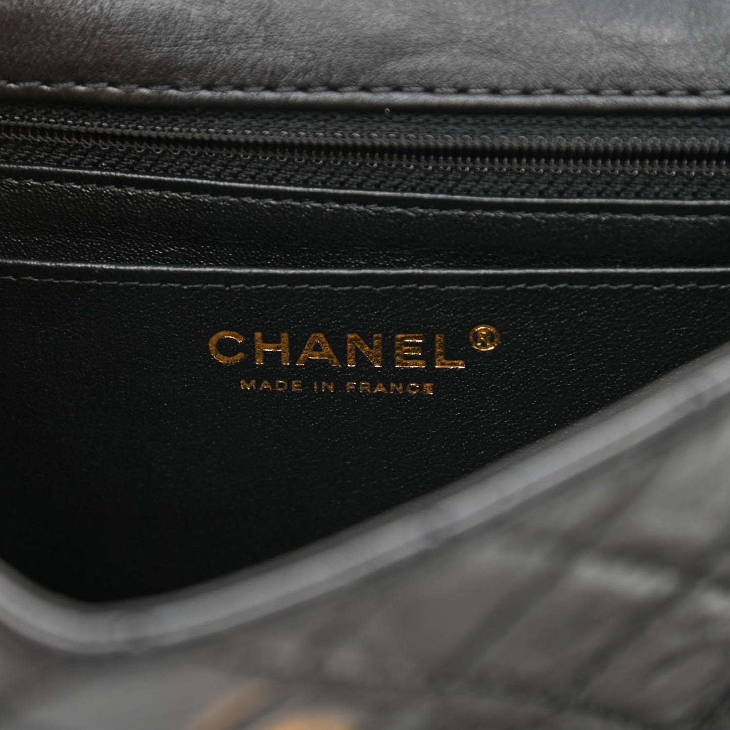 Aged Calfskin Quilted 2.55 Reissue Mini Flap Black