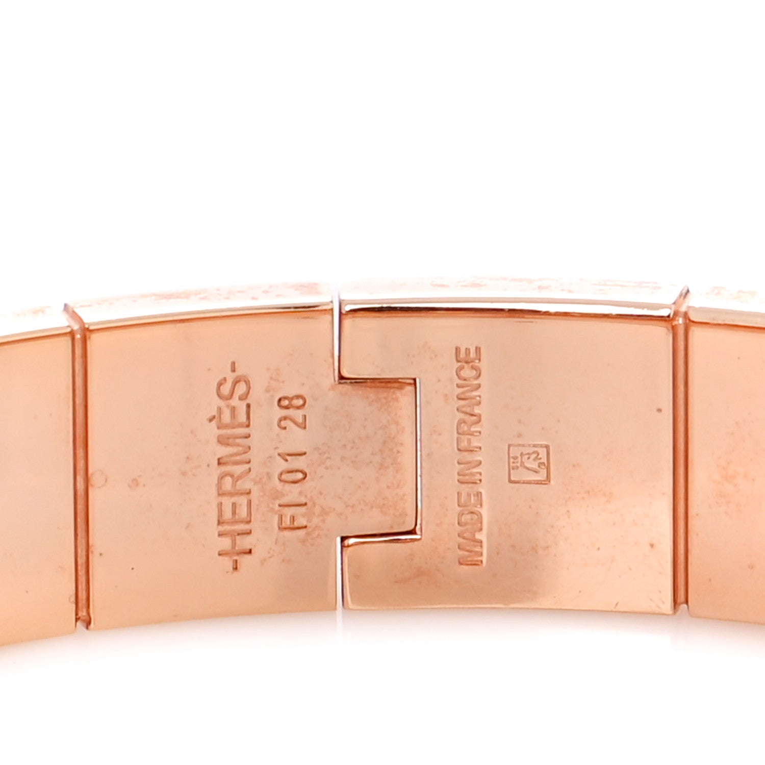 Hermes Enamel Printed Narrow Baobab Cat Hinged Bracelet S Graffitis Craft 4 of 5