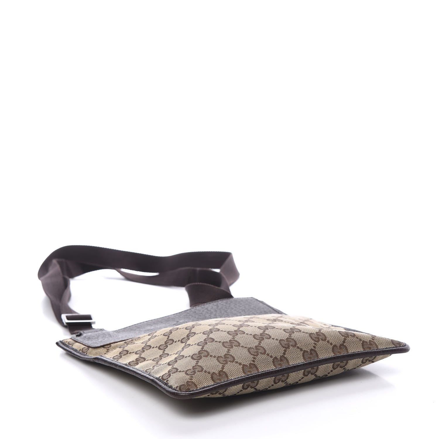 Gucci Monogram Messenger Crossbody Bag Dark Brown 3 of 11