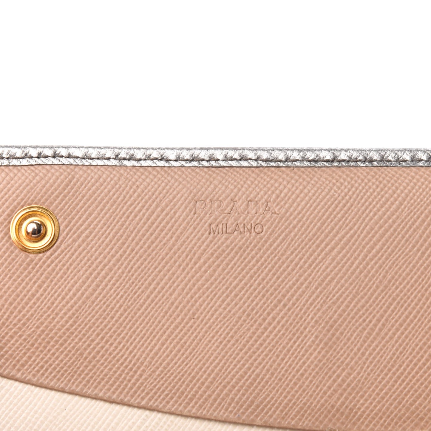 Metallic Saffiano Colour Continental Flap Wallet Cromo