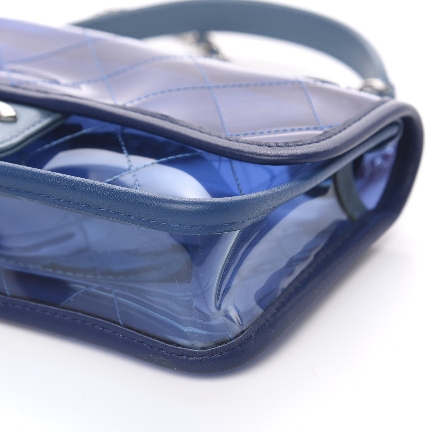 Chanel PVC Lambskin Stitched Mini Coco Splash Flap Blue 10 of 10