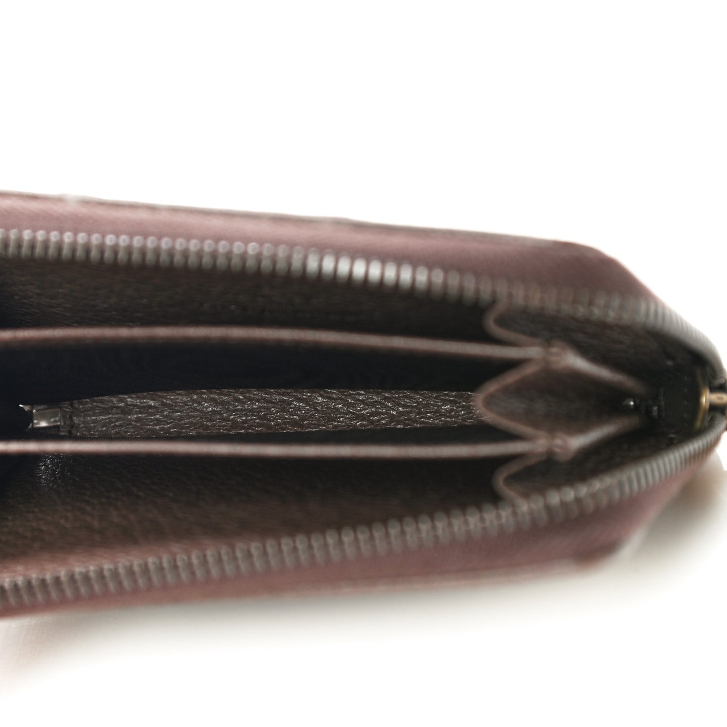 GG Supreme Web Ophidia Zip Around Card Case Brown