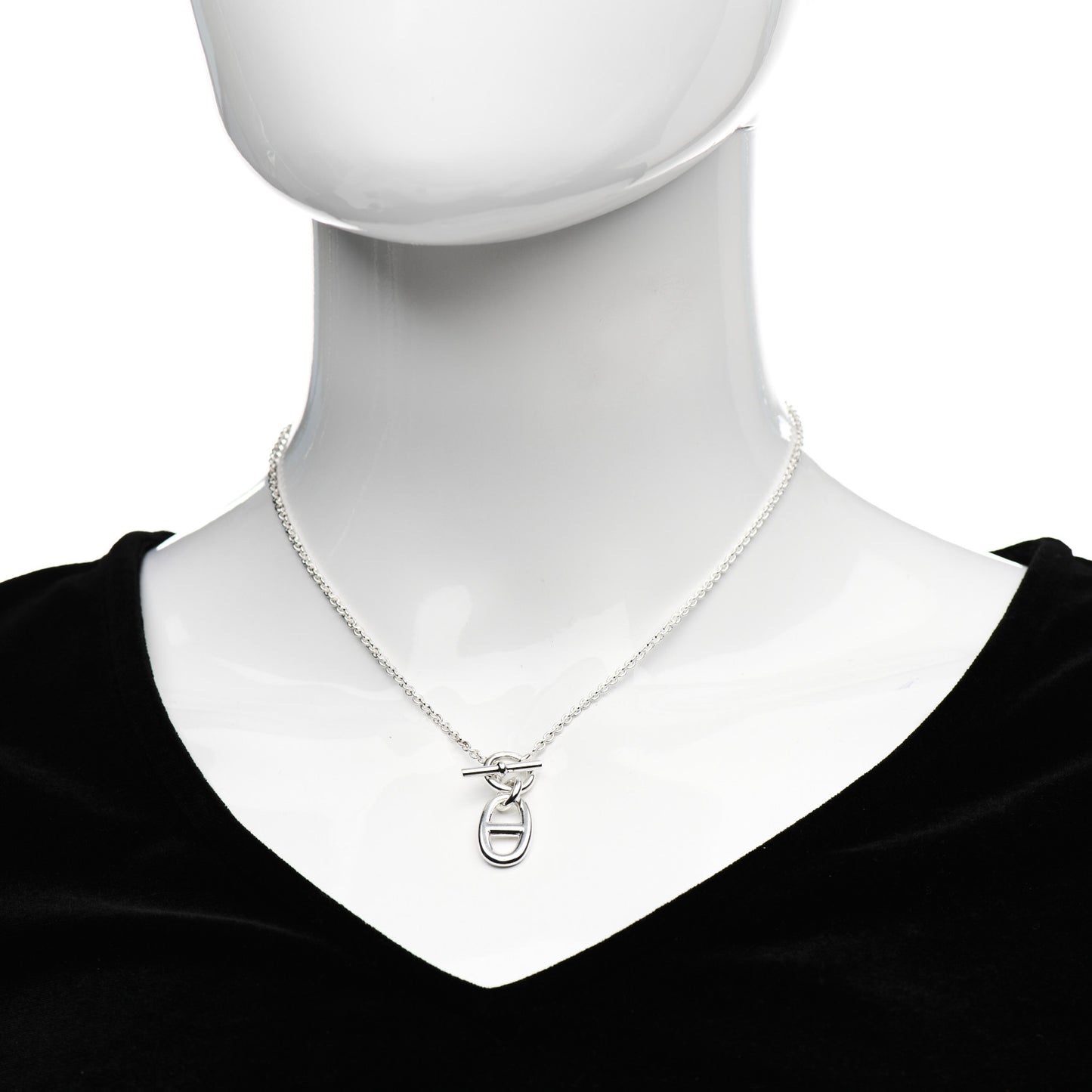 Sterling Silver Amulette Chaine d'Ancre Necklace