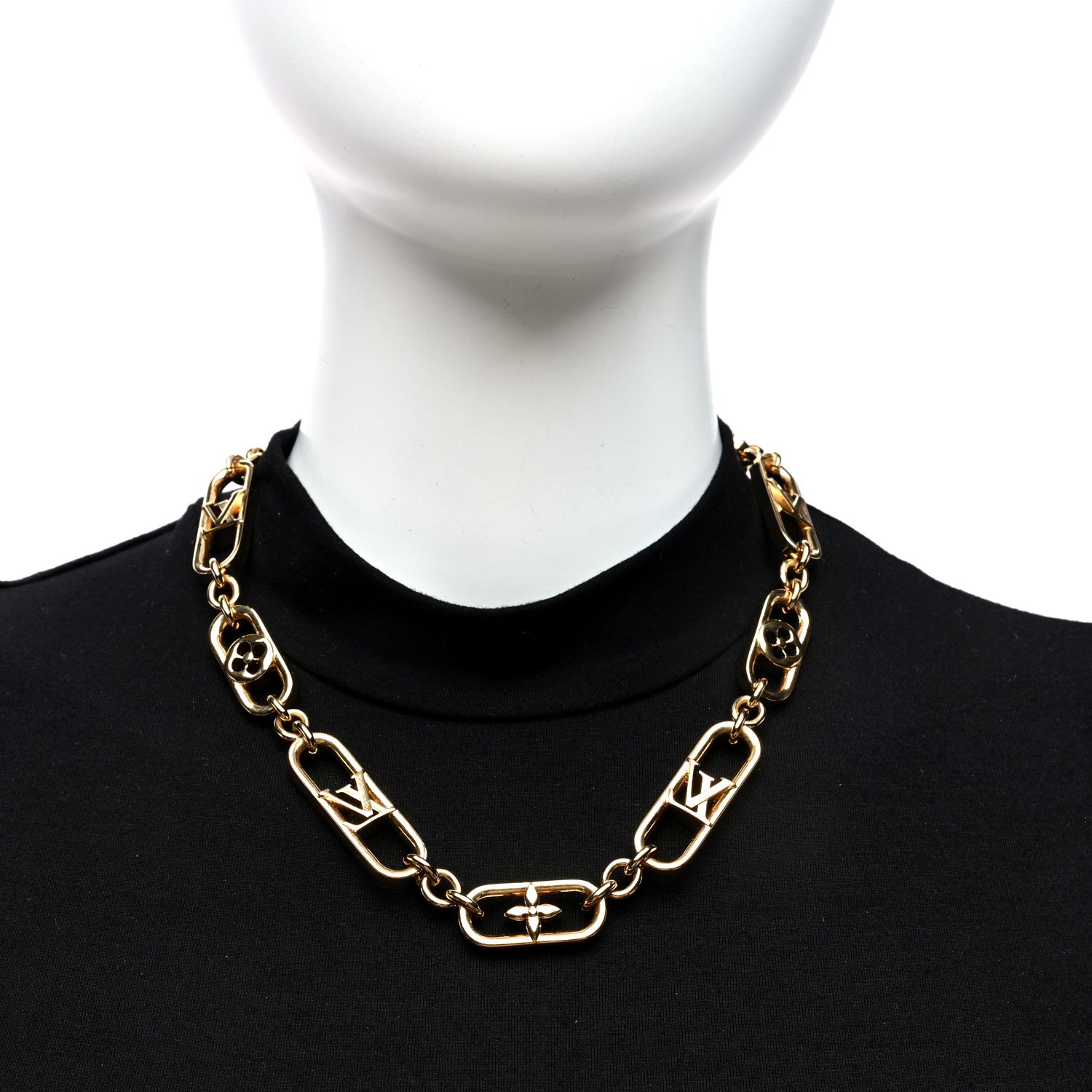 Louis Vuitton Metal My LV Chain Necklace Gold 2 of 5