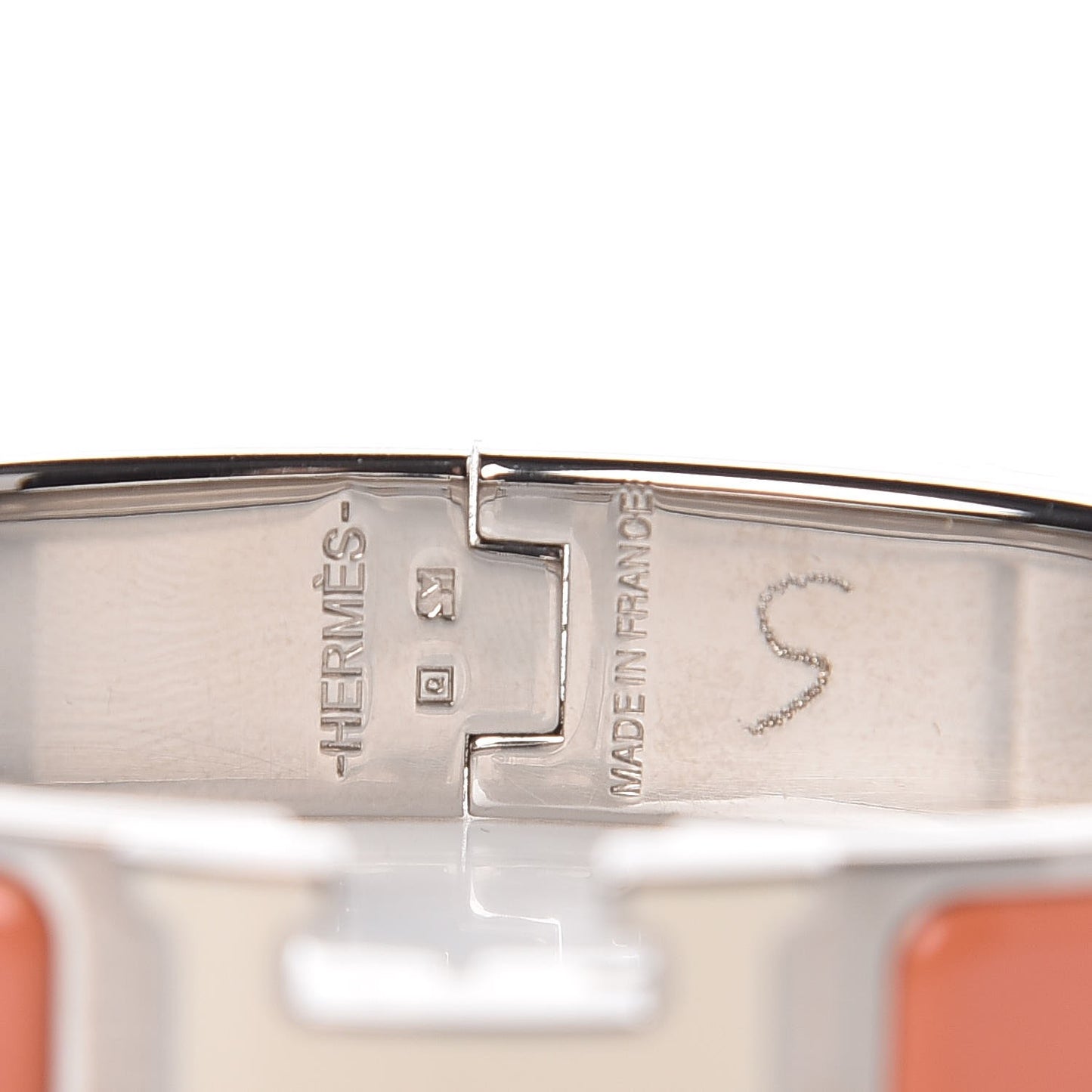 Enamel Narrow Clic Clac H Bracelet PM Mango Blanc White