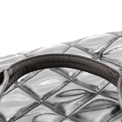 Chanel Patent Quilted Expandable CC Shoping Tote Black 16 of 20