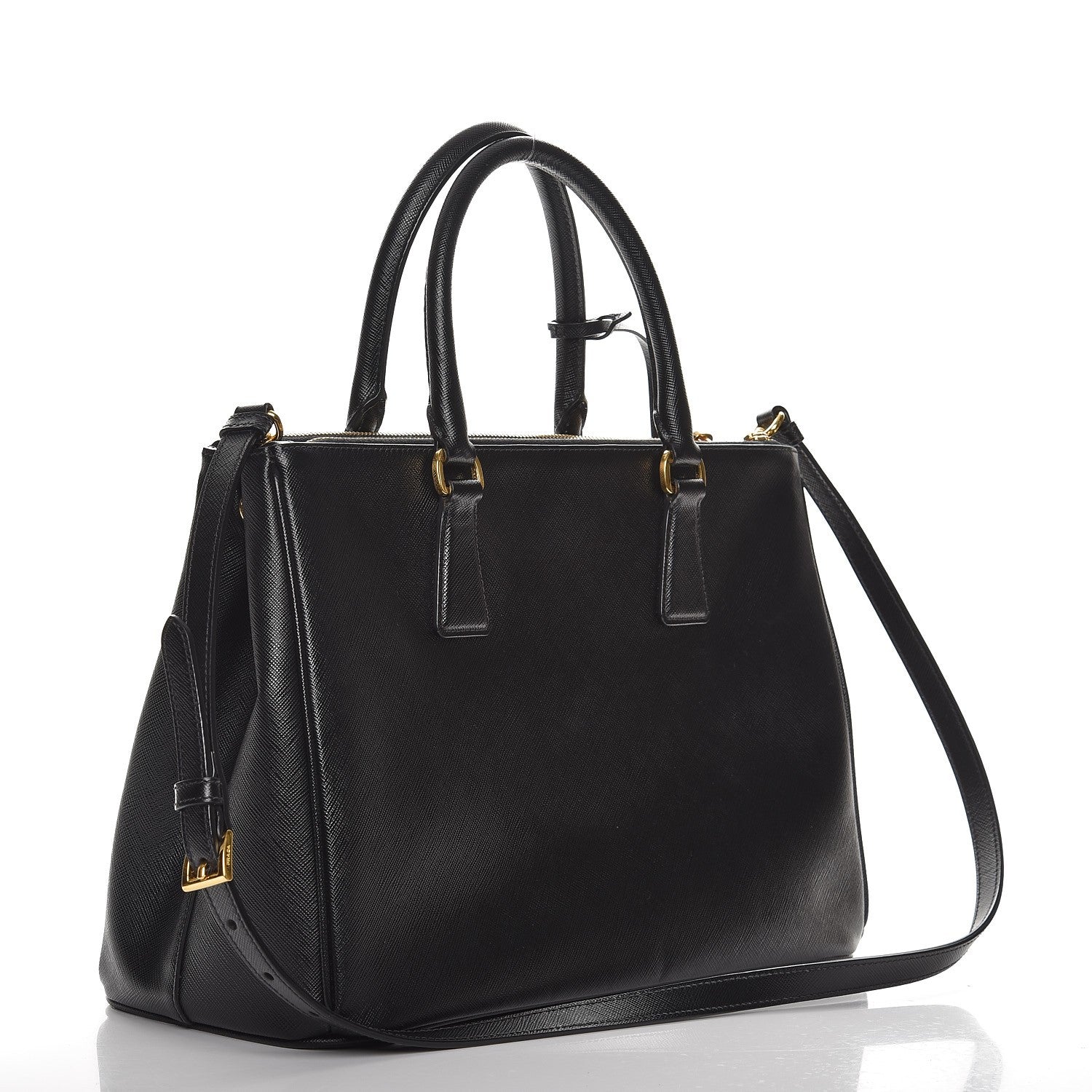 Prada Saffiano Medium Galleria Double Zip Tote Black 4 of 9