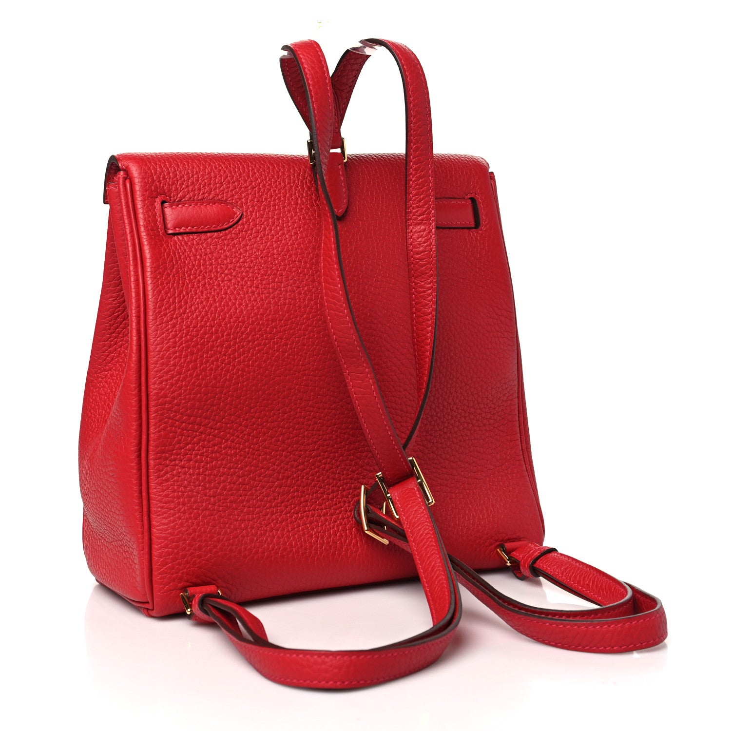 Hermes Taurillon Clemence Kelly Ado Backpack Rouge Casaque 3 of 10