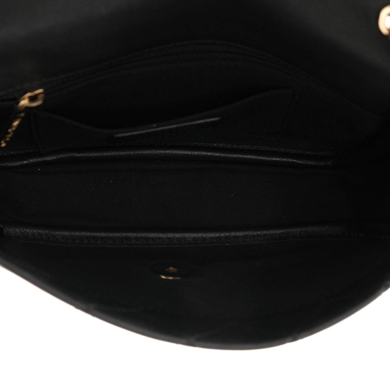 Chanel Goatskin Stitched Casual Trip Single Flap Black 9 of 19