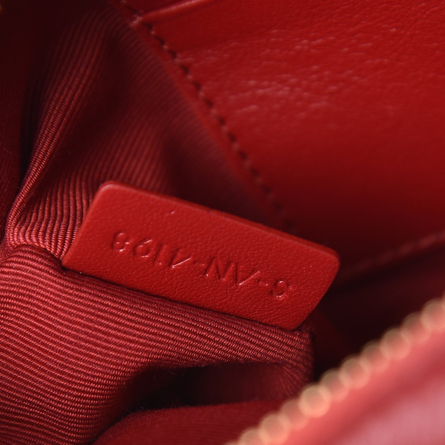 Celine Calfskin Quilted Small C Charm Bag Red 8 of 11