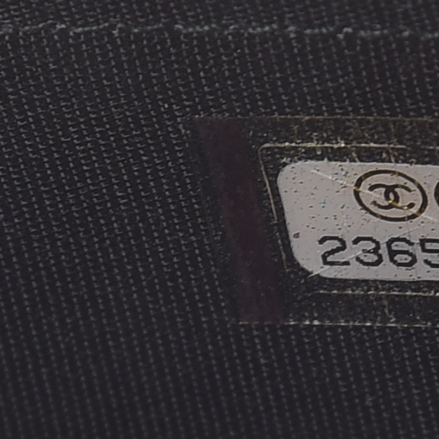 Chanel Calfskin Painted Chevron Embossed Small Boy Zip Wallet Black 7 of 9