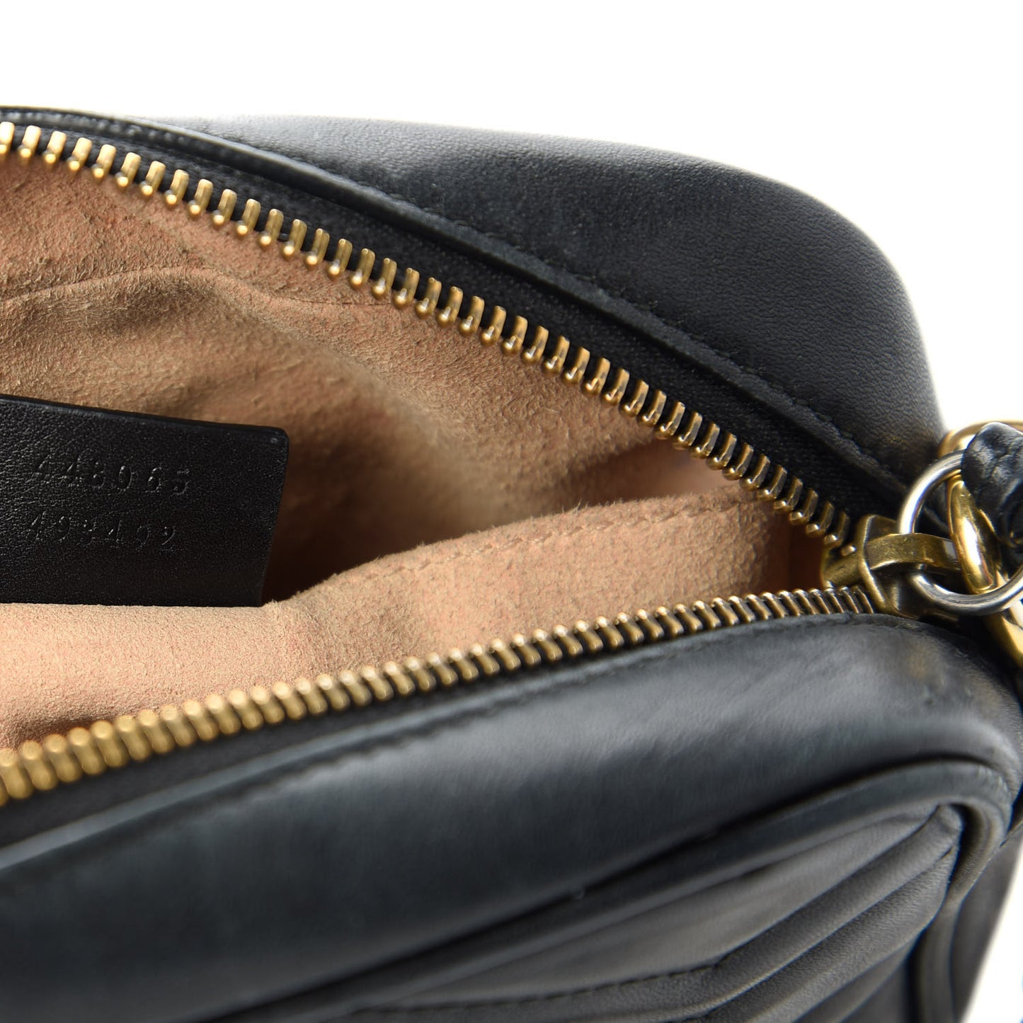 Calfskin Matelasse Mini GG Marmont Chain Shoulder Bag Black