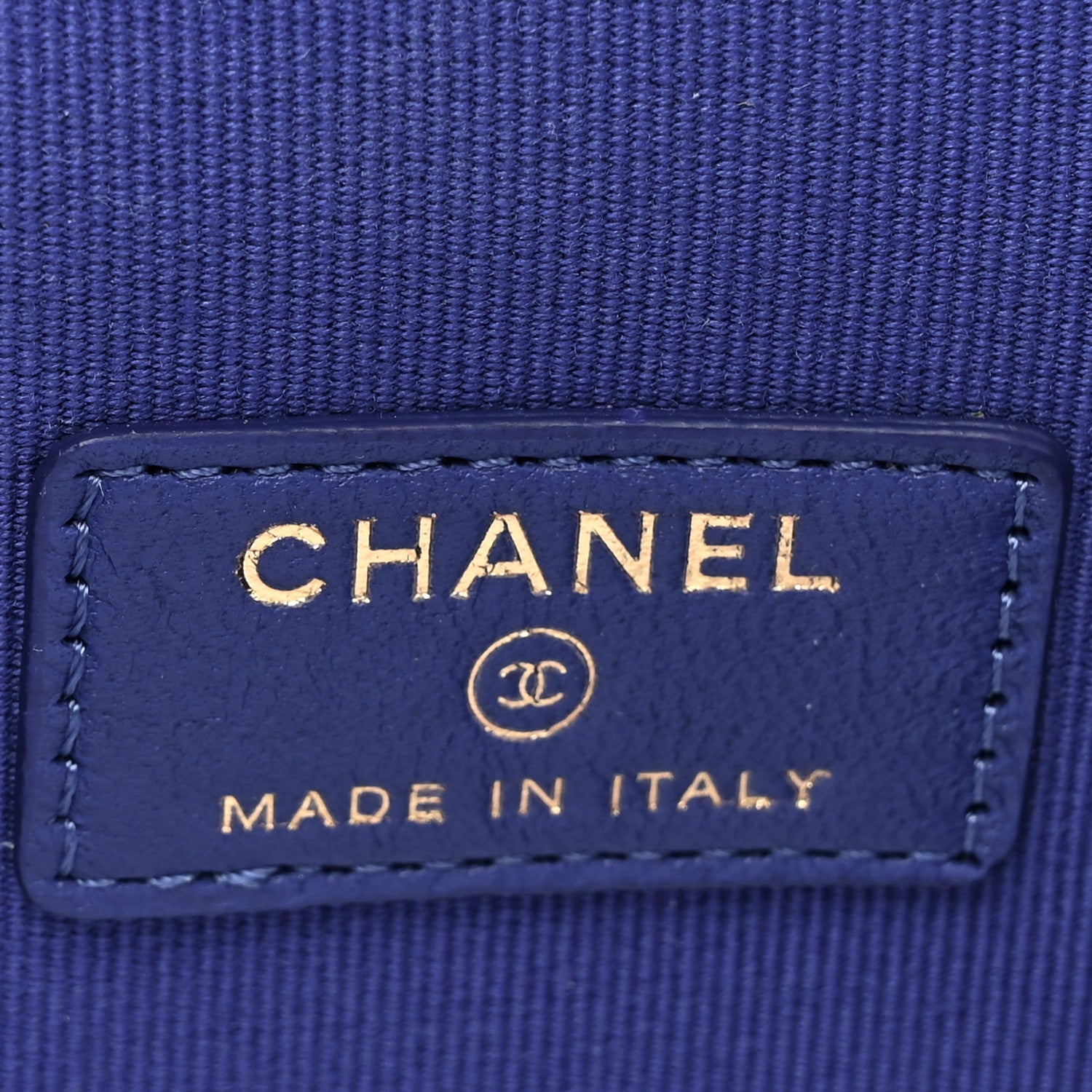 Chanel Lambskin Quilted Top Handle Mini Vanity Case With Chain Blue 6 of 11