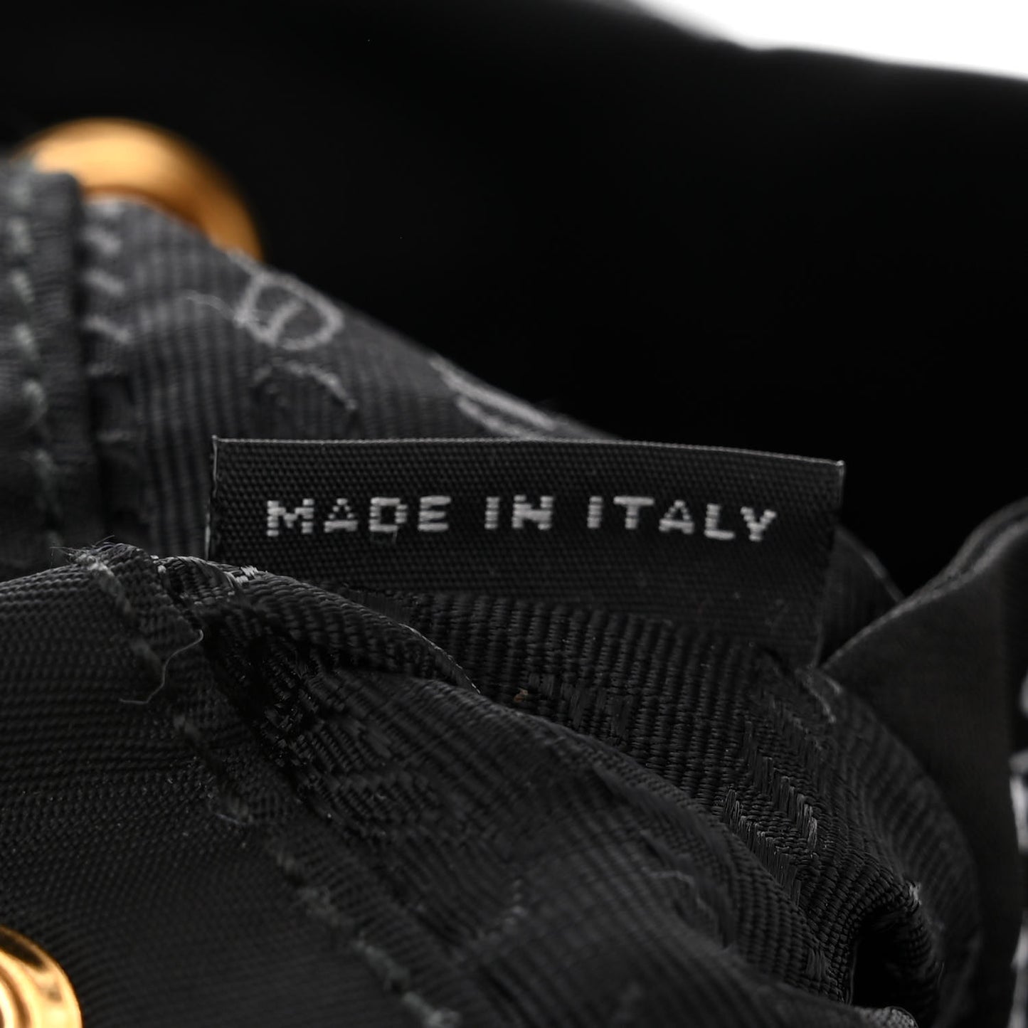 Re-Nylon Duet Drawstring Shoulder Bag Black