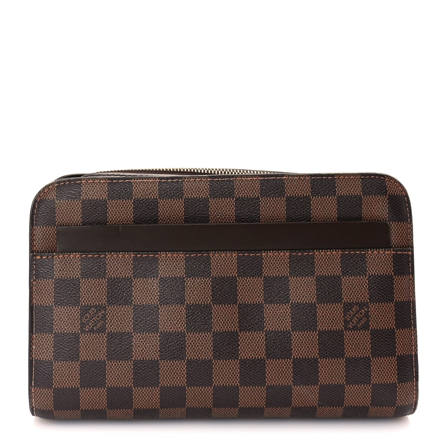 Louis Vuitton Damier Ebene Pochette Saint Louis Clutch Brown 1 of 7