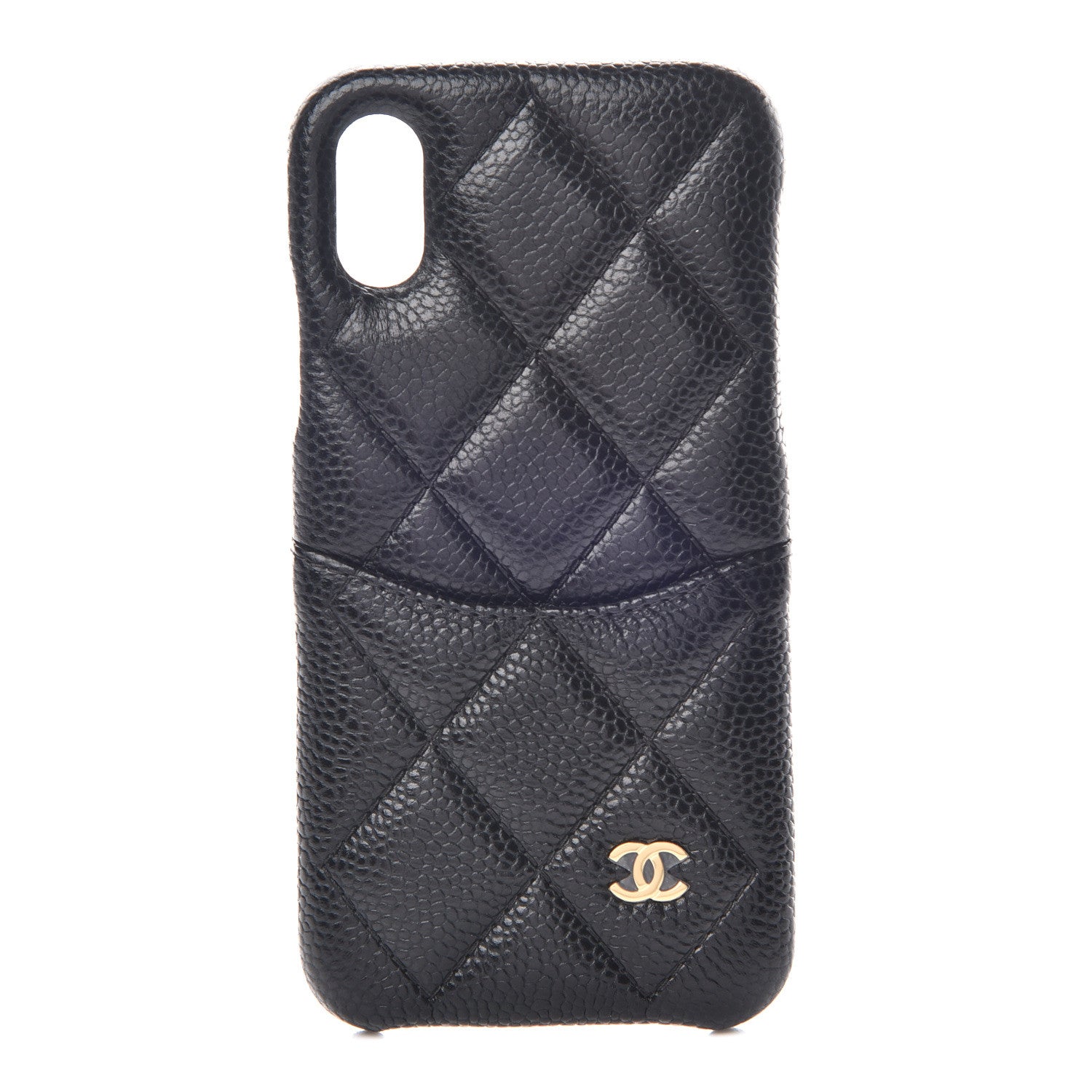 Chanel Caviar Quilted iPhone X Coco Tech Case Black 1 of 7