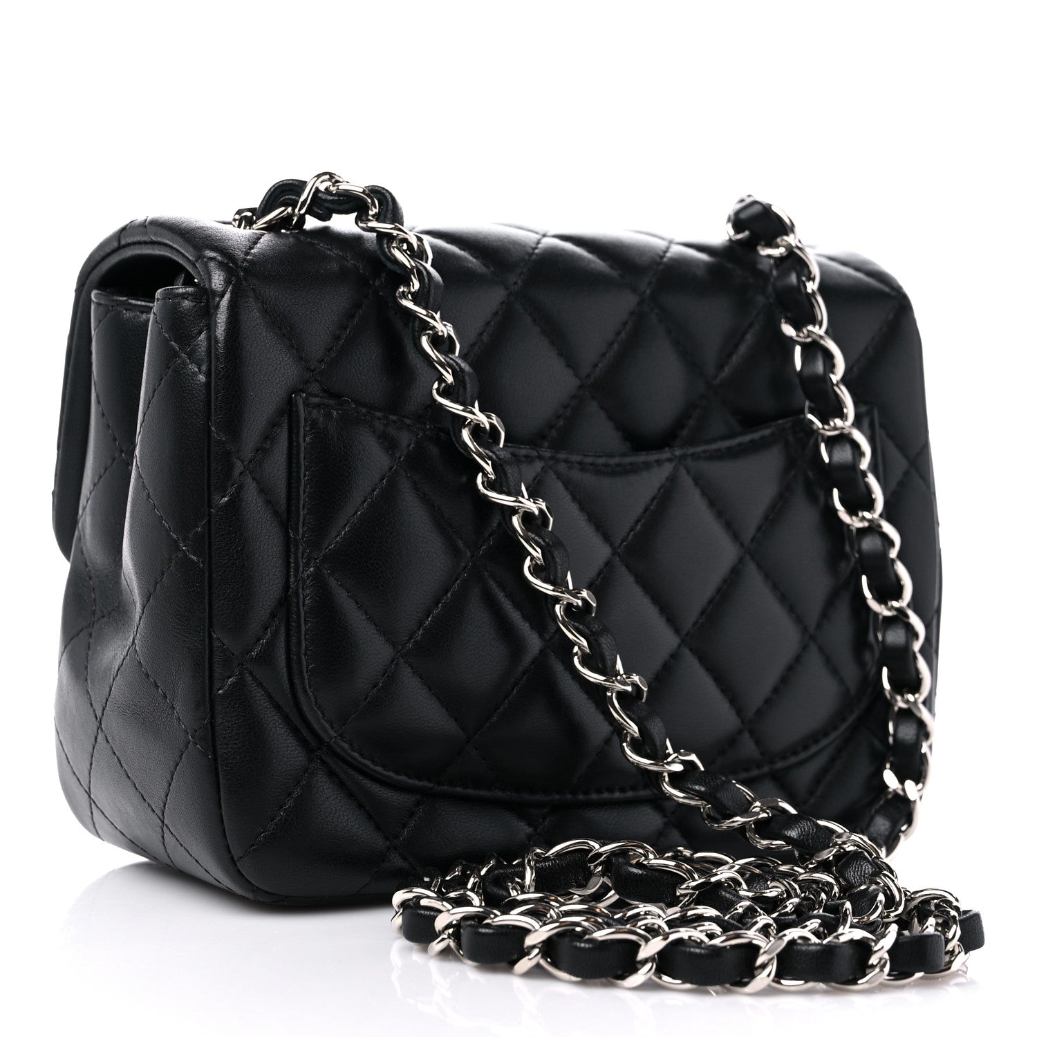 Chanel Lambskin Quilted Mini Square Flap Black 3 of 9