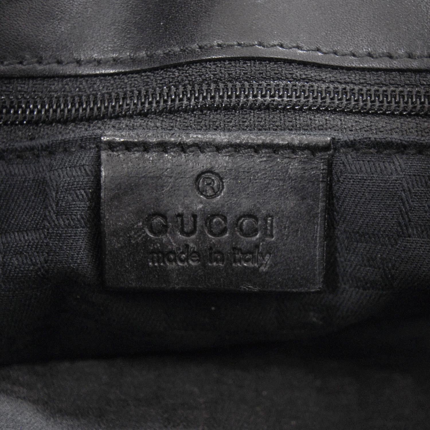 Gucci Matte Leather Horsebit Shoulder Bag Black 7 of 8