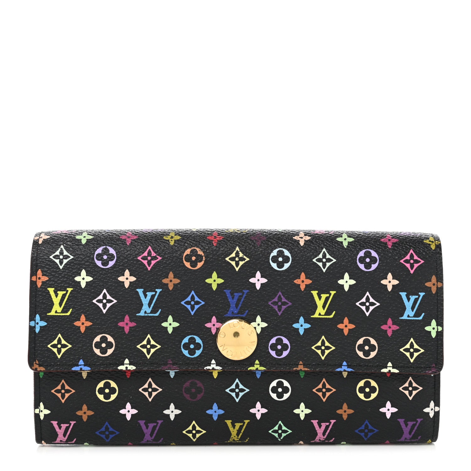 Louis Vuitton Monogram Multicolor Sarah Wallet Black Grenade 1 of 10