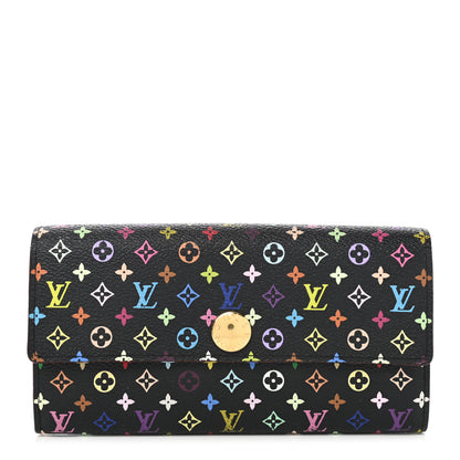 Louis Vuitton Monogram Multicolor Sarah Wallet Black Grenade 1 of 10