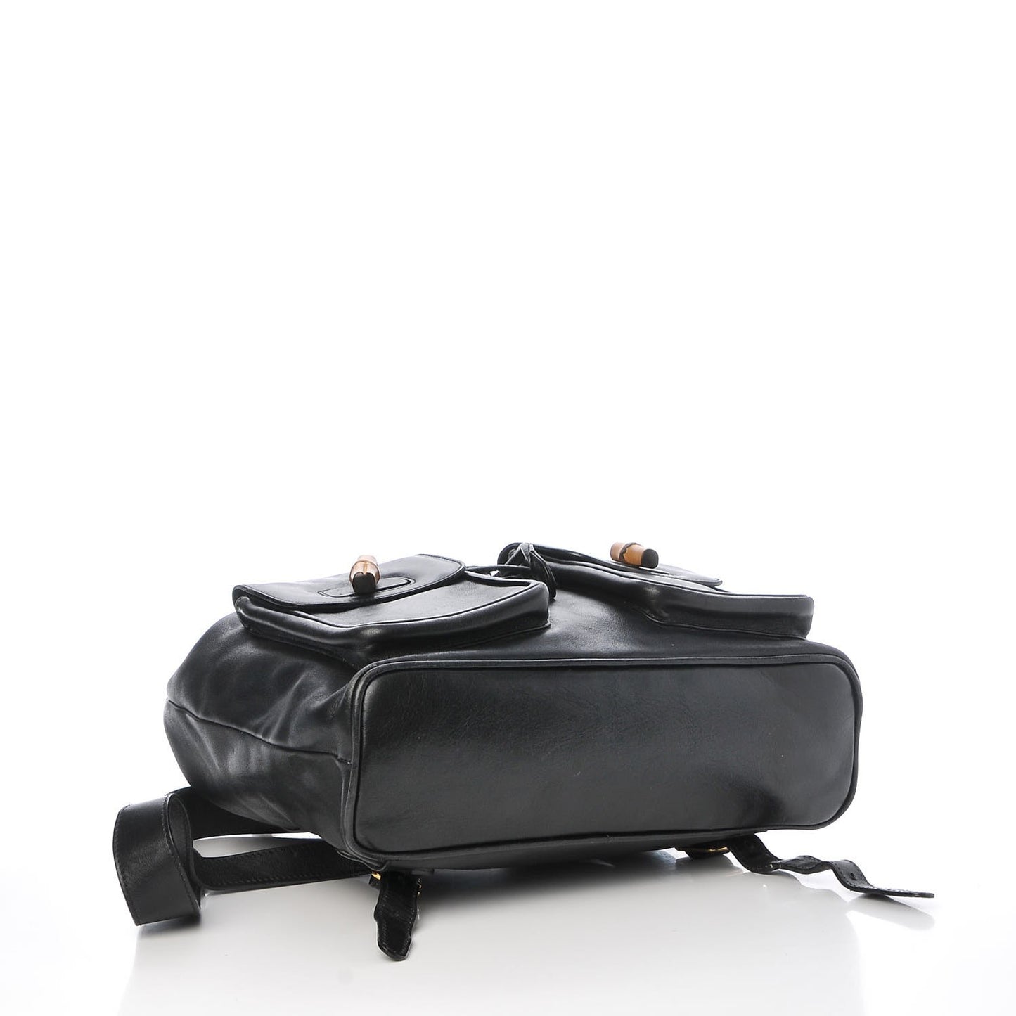 Calfskin Bamboo Backpack Black