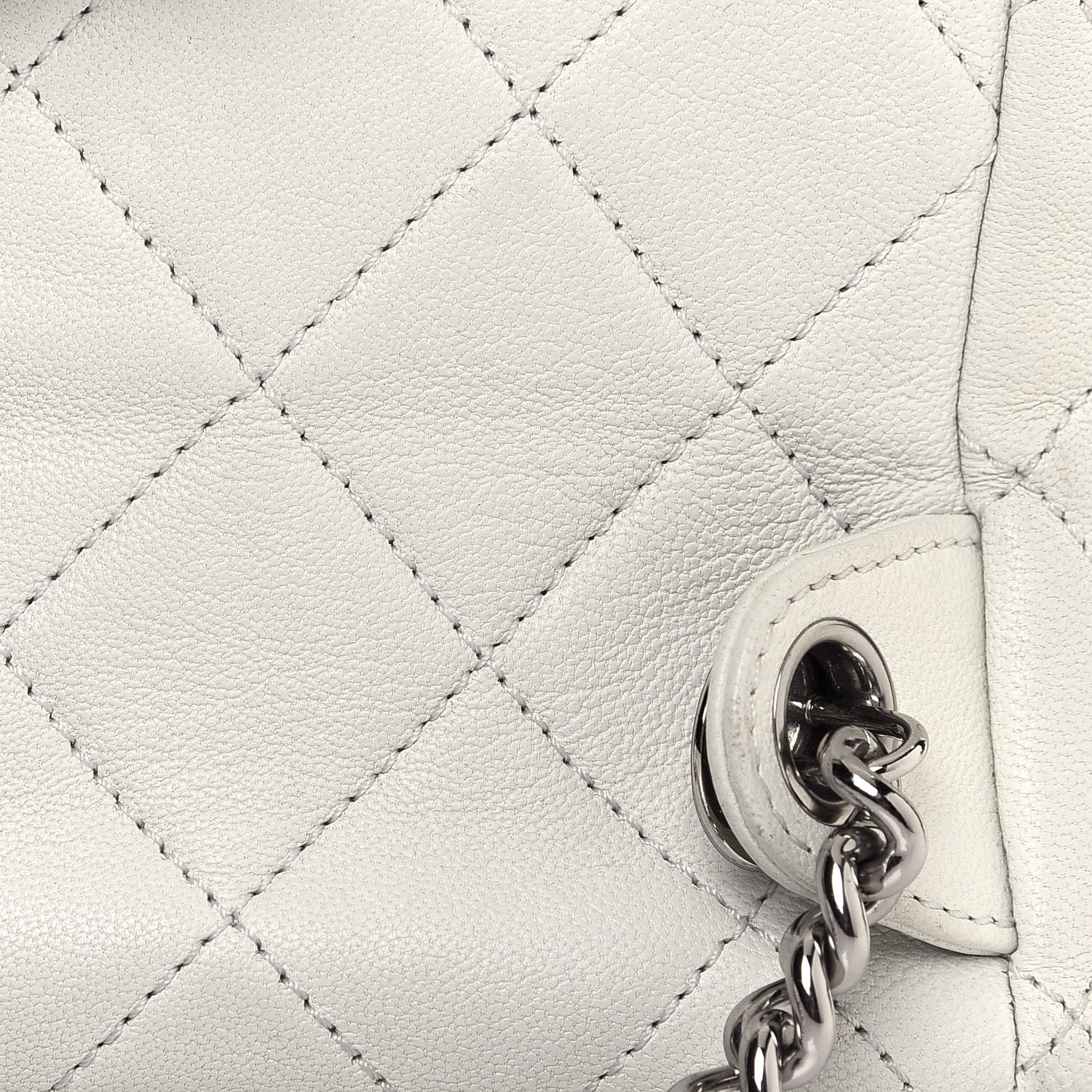 Chanel Lambskin Quilted Metallic Bubble Backpack White 14 of 14