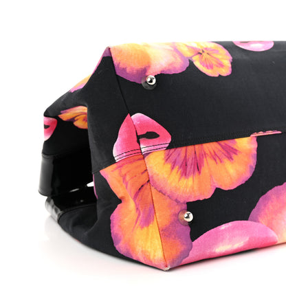 Christian Dior Patent Crystal Embellished Canvas Lips Print Tote Black Multicolor 16 of 26