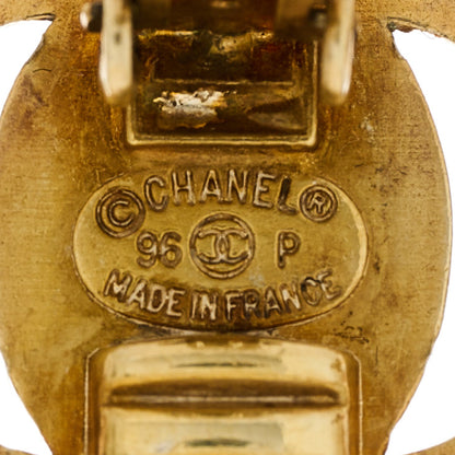 Chanel Metal CC Turnlock Clip On Earrings Gold 4 of 5