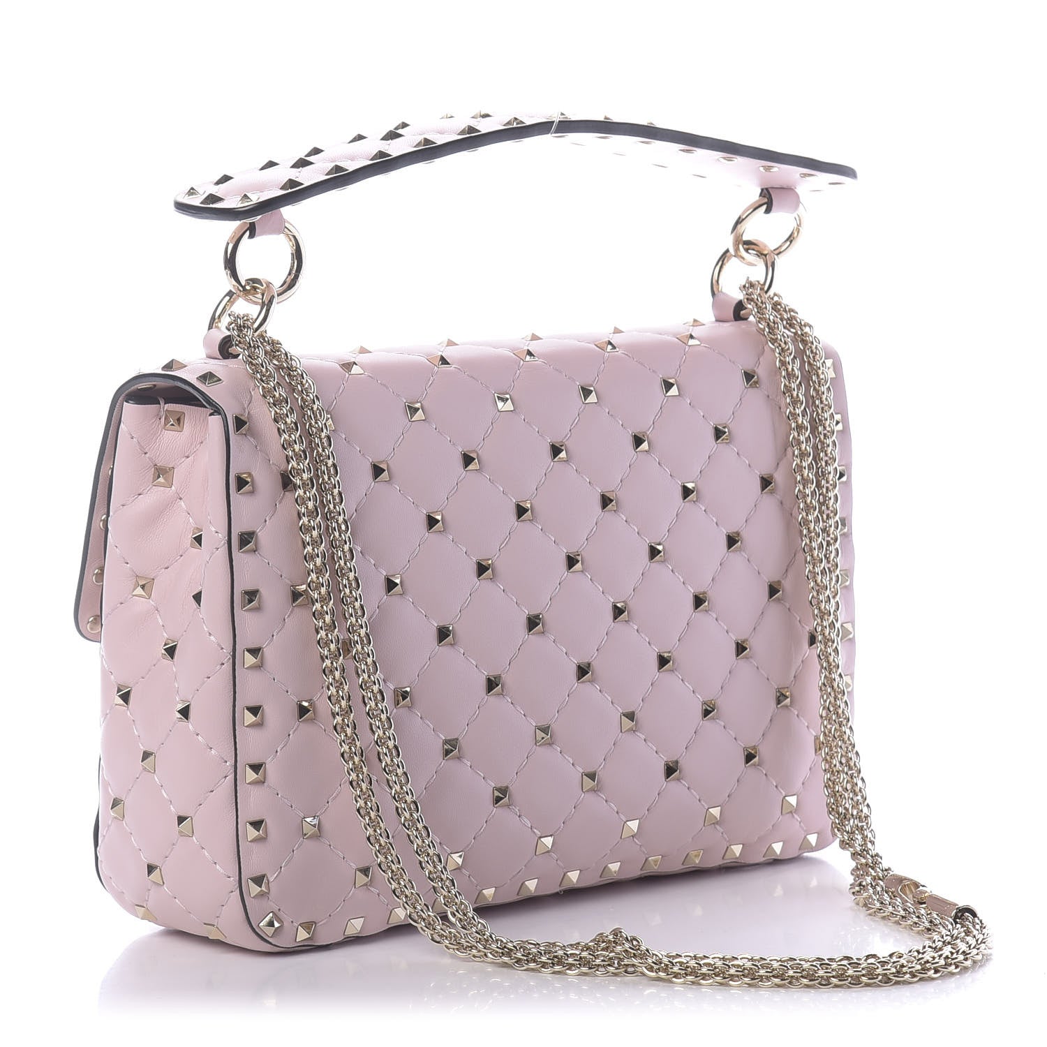 Valentino Garavani Nappa Medium Rockstud Spike Shoulder Bag Water Rose 2 of 10