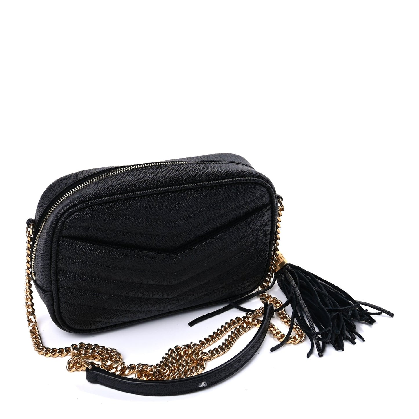 Grain De Poudre Matelasse Monogram Mini Lou Camera Bag Black