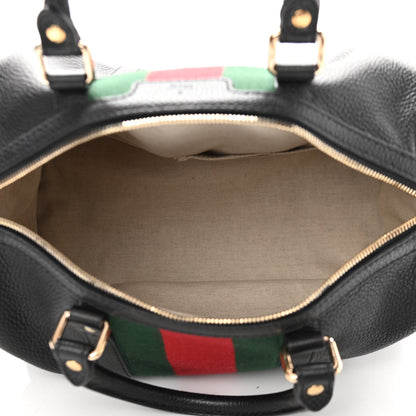 Gucci Calfskin Vintage Web Medium Boston Black 5 of 11