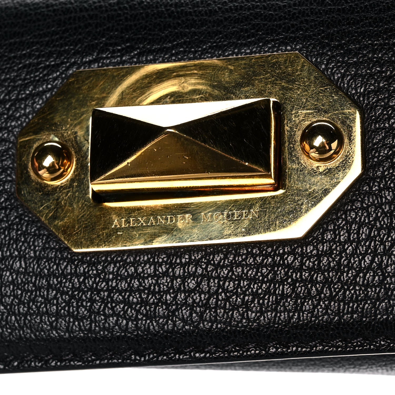 Alexander McQueen Silky Amish Grained Goatskin Box Shoulder Bag 16 Black 12 of 13