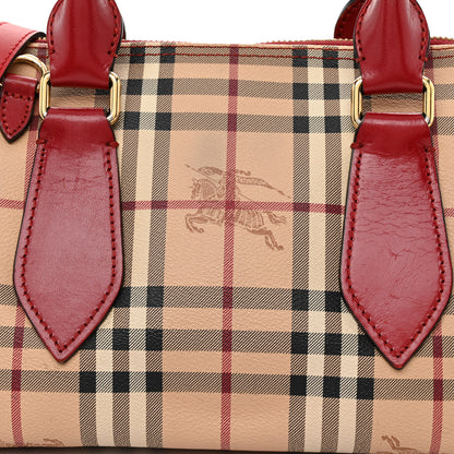 Burberry Haymarket Check Small Blaze Satchel Military Red 9 of 13