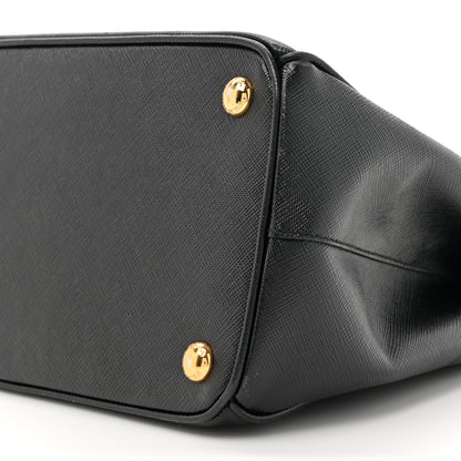 Prada Saffiano Small Galleria Double Zip Tote Black 8 of 17