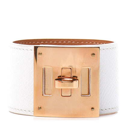 Hermes Epsom Kelly Dog Bracelet White 1 of 6