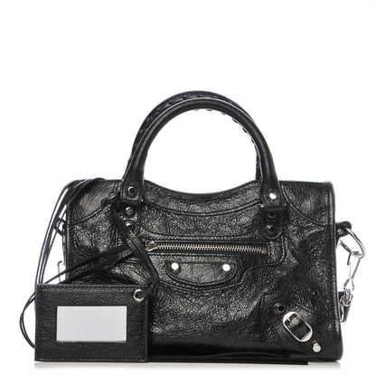Balenciaga Agneau Classic Silver Hardware Mini City Black 1 of 7