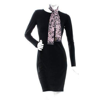 Louis Vuitton Silk Boarding Bandeau Black Pink 2 of 5