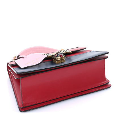 Gucci Calfskin Sylvie Web Small Queen Margaret Top Handle Bag  Blue Agata Hibiscus Red Mystic White Sugar Pink 3 of 7