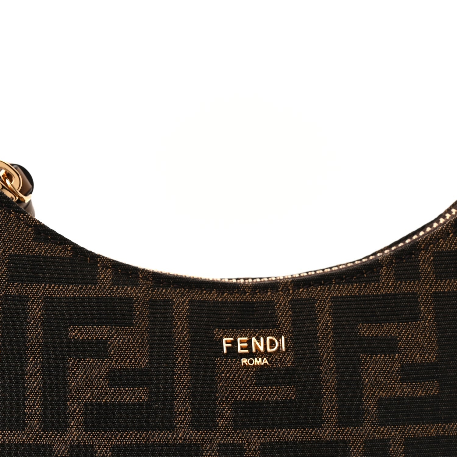 Fendi Fabric Jacquard Vitello Grace FF 1974 Mini Fendessence Shoulder Bag Tobacco Moro Ebano 6 of 8
