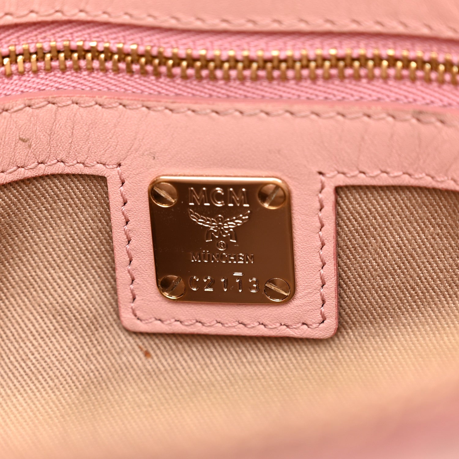MCM Visetos Medium Crossbody Pouch Light Pink 6 of 19