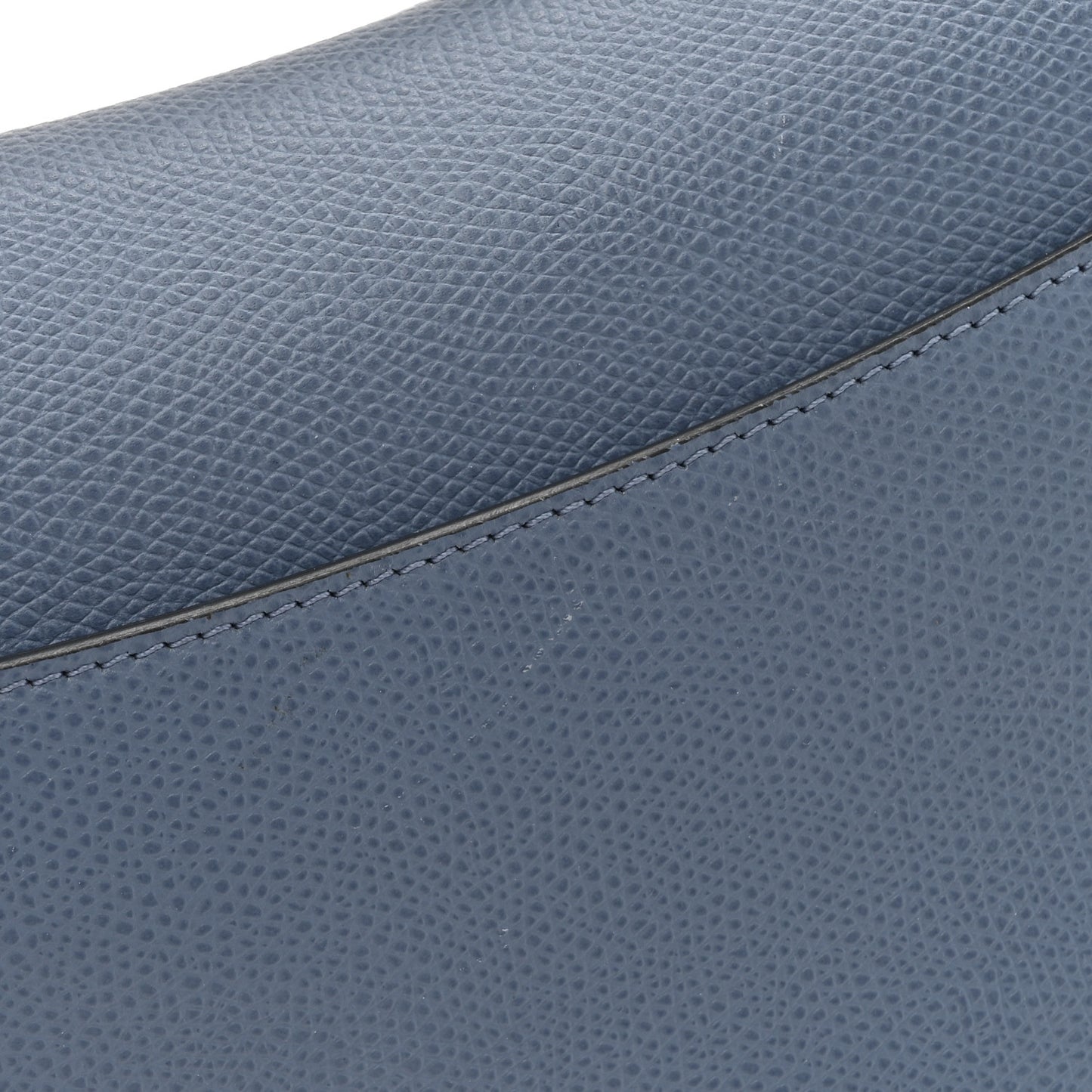 Grained Calfskin Mini Saddle Bag Sky Blue