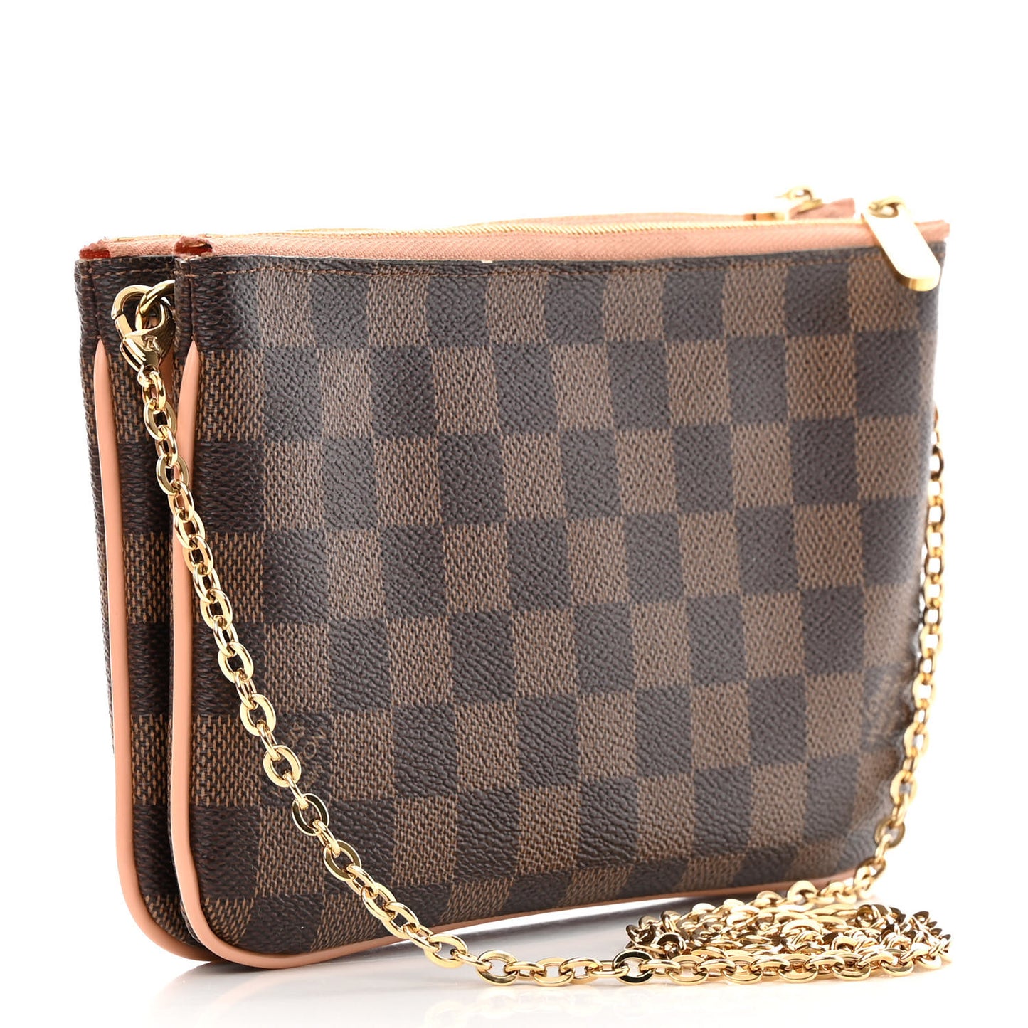 Damier Ebene Double Zip Pochette