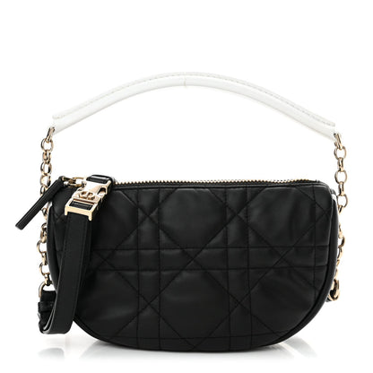 Christian Dior Lambskin Cannage Small Dior Vibe Hobo Bag Black 1 of 8