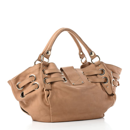 Jimmy Choo Calfskin Shoulder Bag Beige 2 of 5