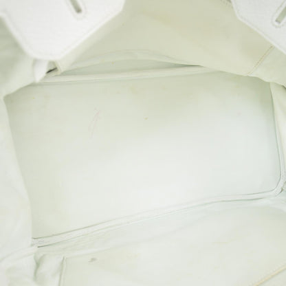 Hermes Taurillon Clemence Birkin 35 White 7 of 11