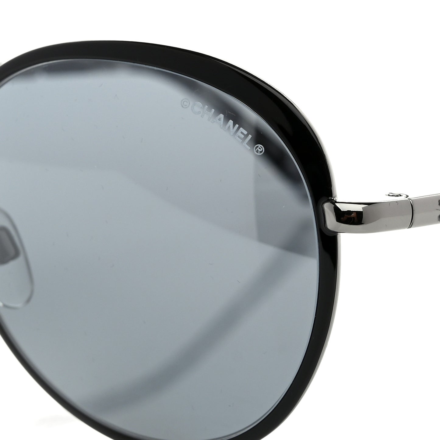 Round Spring Sunglasses 4206 Black