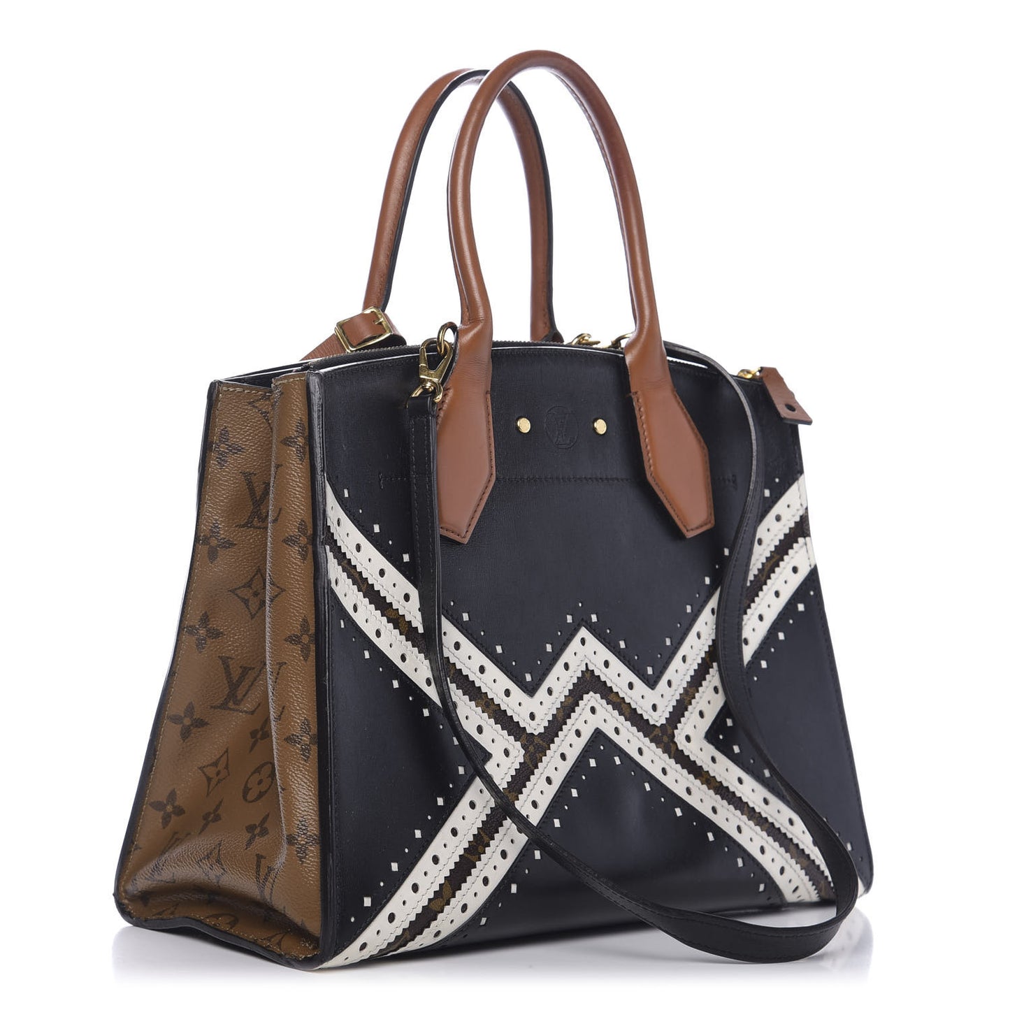 Reverse Monogram Brogue City Steamer MM Bag